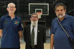 বসুন্ধরা স্পোর্টস সিটির বাস্কেটবল কোর্ট পরিদর্শনে ফেডারেশনের শীর্ষ কর্মকর্তারা