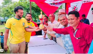 কালিয়াকৈর সরকারি কলেজে আর্জেন্টিনা-ব্রাজিল প্রীতি ফুটবল ম্যাচ অনুষ্ঠিত