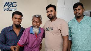 অসহায় বৃদ্ধের পাশে আনভীর বসুন্ধরা গ্রুপ ফাউন্ডেশন