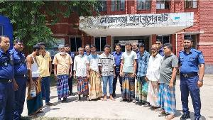 মোরেলগঞ্জে পুলিশের বিশেষ অভিযানে মাদক কারবারি সহ গ্রেপ্তার ১০