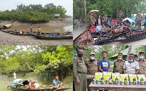 সুন্দরবনে প্রজনন মৌসুমেও বিষ দিয়ে মাছ শিকার