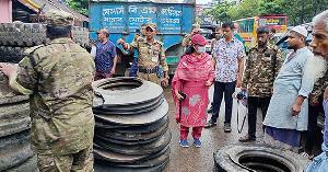 পরিত্যক্ত টায়ারে এডিস মশার লার্ভা, চট্টগ্রামে ৩৫ হাজার টাকা জরিমানা