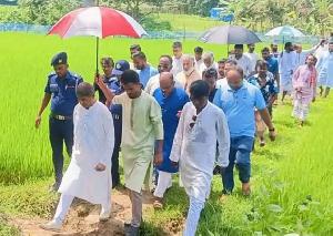 সখীপুরে চীনা কোম্পানির কারখানা স্থাপনে সম্ভাব্য জমি পরিদর্শন