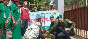 ফরিদপুরের সালথায় আনসার-ভিডিপির ৫৫টি গাছের চারা ও ১ হাজার তালের বীজ রোপণ