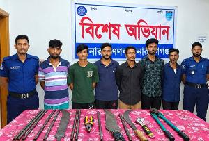 সোনারগাঁয়ে ডাকাতির প্রস্তুতিকালে ৬ জন গ্রেপ্তার