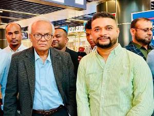 রুহুল কবির রিজভীর সঙ্গে ইতালি বিএনপির সাবেক প্রচার সম্পাদক খান রবিনের সৌজন্য সাক্ষাৎ