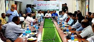 আসন্ন দূর্গাপূজা উপলক্ষে প্রস্তুতিমূলক সভা অনুষ্ঠিত