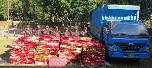 শেরপুর–ময়মনসিংহ সীমান্তে বিজিবির অভিযানে কোটি টাকার চোরাচালানী মালামাল ও কাভার্ডভ্যান আটক-উভ